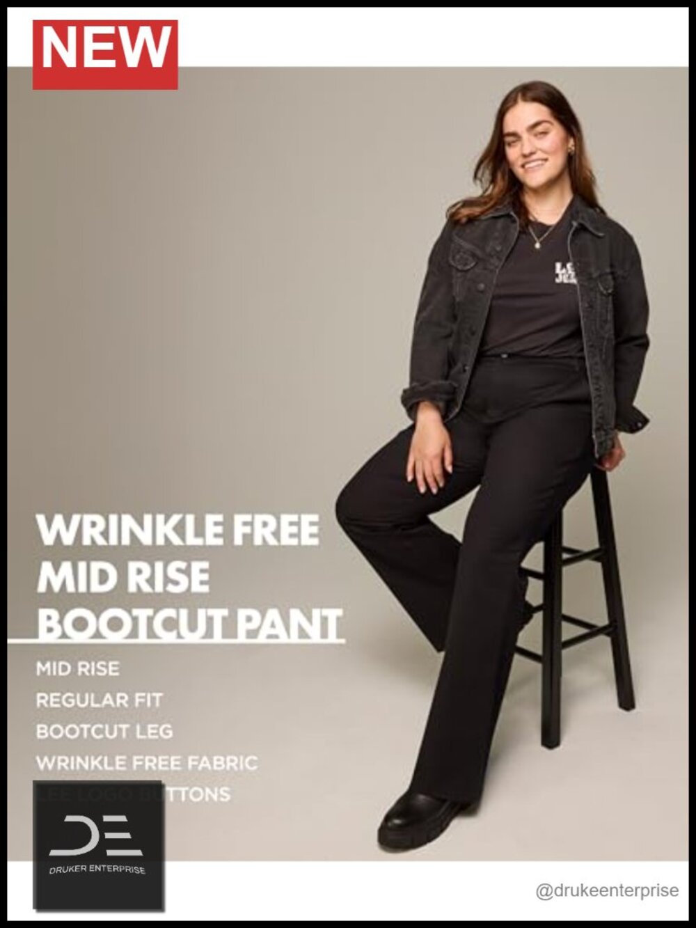Plus Size Mid Rise Bootcut Wrinkle Free Pants - Picture 4 of 5